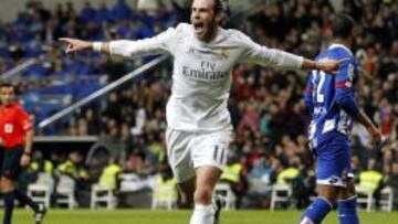 Bale logró un ‘hat-trick’ ante el Deportivo y acumula 10 goles en los últimos siete partidos.