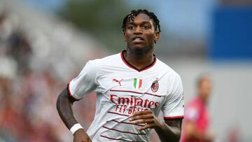 Rafael Leao, jugador del AC Milan, durante un partido.