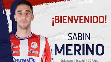 Oficial: Sabin Merino, cedido al Atl¨¦tico de San Luis de M¨¦xico