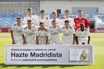 Formación inicial del Real Madrid Castilla para enfrentarse al Las Palmas Atlético.