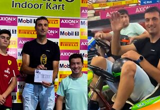 Scaloni, campeón del mundo y campeón en los go karts