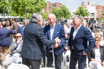 El exselecionador nacional de fútbol Vicente del Bosque, El presidente del Consejo Superior de Deportes José Manuel Rodríguez Uribes y el entrenador de fútbol José Antonio Camacho. 