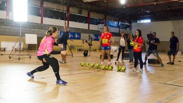 Escena de la grabación del anuncio de las Guerreas.