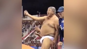 Esto sólo pasa en Argentina: el festejo épico de un fan de Lanús