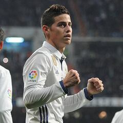 James Rodríguez, a un gol de llegar a los 30 con el Real Madrid