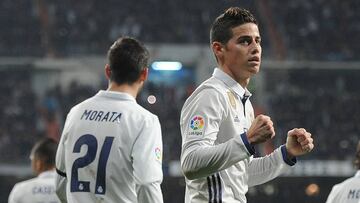 James Rodríguez, a un gol de llegar a los 30 con el Real Madrid