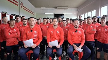 El conjunto Argentino expresó su inconformismo tras el fallo de la Conmebol, que lo dejo fuera de la competencia luego de los incidentes ocurridos en el partido de octavos de final ante Universidad de Chile.