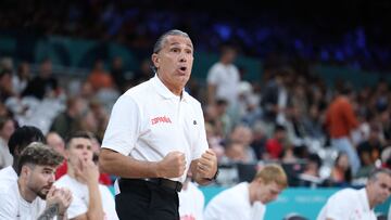 Sergio Scariolo, seleccionador nacional, durante el partido ante Australia en los Juegos Olímpicos.