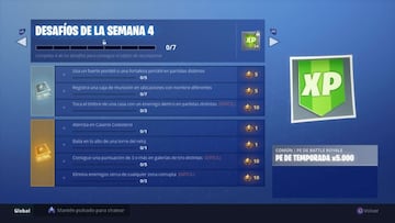 Fortnite Battle Royale: Desaf&iacute;os de la Semana 4 de la Temporada 6 del Pase de Batalla 