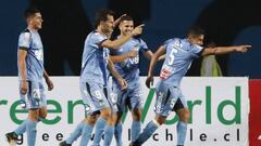 F&Atilde;&ordm;tbol, O&#039;Higgins vs Universidad Catolica
 Decimocuarta fecha campeonato de Transici&Atilde;&sup3;n 2017.
 El jugador de O&#039;Higgins Alejandro Marquez celebra con sus compa&Atilde;&plusmn;eros despues de convertir un gol contra Univer