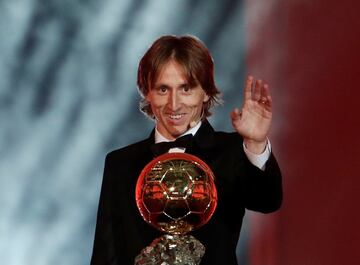 El jugador croata del Real Madrid Luka Modric, ganador del Balón de Oro.