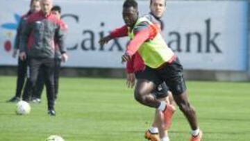 Caicedo, en un entrenamiento
