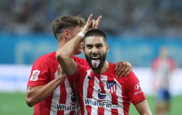 El belga celebr¨® su gol de esta manera tan peculiar.
