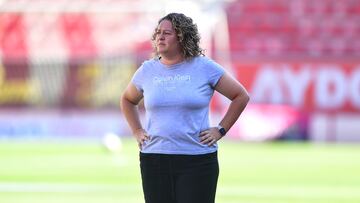 Milagros Martinez head coach of Juarez during the game Necaxa vs FC Juarez, corresponding to Round 16 of the Torneo Clausura 2023 of the BBVA MX Womens League, at Victoria Stadium, on May 08, 2023.
<br><br>
Milagros Martinez Directora Tecnico de Juarez durante el partido Necaxa vs FC Juarez, Correspondiente a la Jornada 16 del Torneo Clausura 2023 de la Liga BBVA MX Femenil, en El Estadio Victoria, el 08 de Mayo de 2023