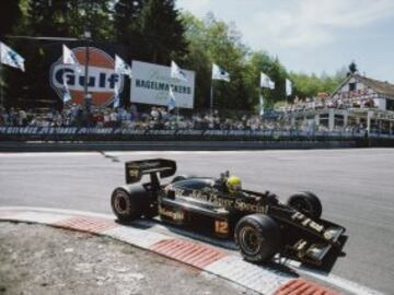 En su etapa en Lotus. GP de Bélgica de 1986.
