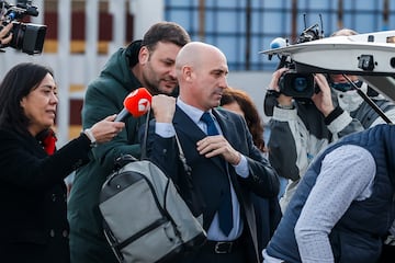 El expresidente de la Federacin de Ftbol Luis Rubiales a su llegada a la Audiencia Nacional en San Fernando de Henares.