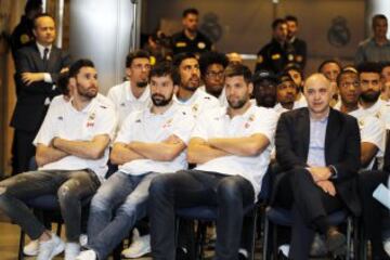 Rudy Fernández, Sergio Llull, Felipe Reyes y Pablo Laso.