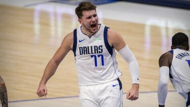 Dec 17, 2020; Dallas, Texas, USA; Dallas Mavericks guard Luka Doncic (77) in action during the game between the Dallas Mavericks and the Minnesota Timberwolves at the American Airlines Center. Mandatory Credit: Jerome Miron-USA TODAY Sports
