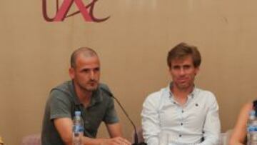 Soriano y Corona durante la amena charla.