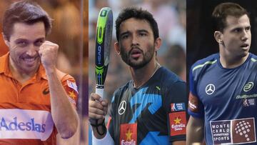 Fernando Belasteguín, Paquito Navarro y Sanyo Gutiérrez, de izquierda a derecha.