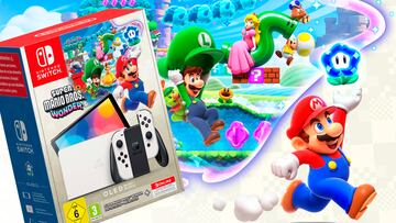 Nintendo Switch OLED con Super Mario Bros. Wonder