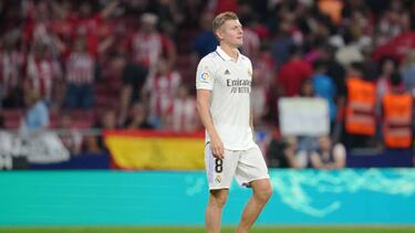 Toni Kroos of Real Madrid at full time during the La Liga match between Atletico de Madrid and Real Madrid CF played at Civets Metropolitano Stadium on September 18, 2022 in Madrid , Spain. (Photo by Colas Buera / Pressinphoto / Icon Sport)