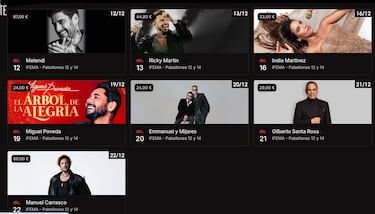 Starlite Christmas Madrid: Ricky Martin, Manuel Carrasco o Melendi, los top