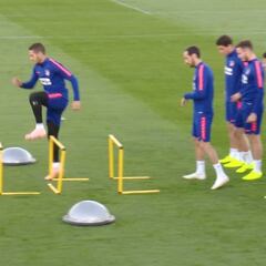El Atlético ya prepara el partido frente al Villarreal