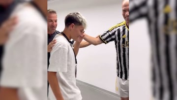 La emoción del hijo de Del Piero al conocer a Zidane