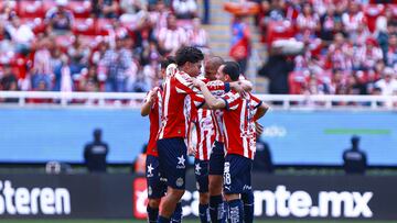 Jonathan Yael Padilla celebrates his goal 1-0 of Guadalajara during the 5th round match between Guadalajara and Queretaro as part of the Liga BBVA MX, Torneo Clausura 2025 at Akron Stadium, on February 01, 2025 in Guadalajara, Jalisco, Mexico.