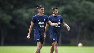 Gustavo del Prete and Eduardo Slavio during Pumas UNAM team Training in the Torneo Apertura 2022 of the Liga BBVA MX at La Cantera, on July 5, 2022.
<br><br>
Gustavo del Prete y Eduardo Slavio durante el entrenamiento del equipo Pumas UNAM en el Torneo Apertura 2022 de la Liga BBVA MX en La Cantera, el 5 de julio de 2022.