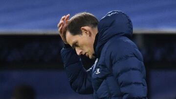 Soccer Football - Champions League - Group H - RB Leipzig v Paris St Germain - Red Bull Arena, Leipzig, Germany - November 4, 2020 Paris St Germain coach Thomas Tuchel looks dejected at the end of the match REUTERS/Annegret Hilse