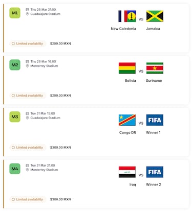 Cómo comprar boletos para los partidos de repechaje intercontinental del Mundial en Guadalajara y Monterrey