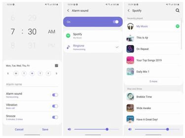 El Samsung Galaxy S20 te despertará con las canciones de Spotify