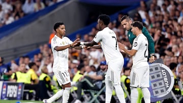 16/09/2025 PARTIDO CHAMPIONS LEAGUE PRIMERA JORNADA FASE LIGA
REAL MADRID - OLYMPIQUE DE MARSELLA
CAMBIO SUSTITUCION RODRYGO GOES VINICIUS JR