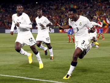 The striker who wore the No.3 on his back and rapped under the alias 'Babyjet'. The Ghanaian striker announced himself on the global stage with his goals at the 2010 World Cup in South Africa.