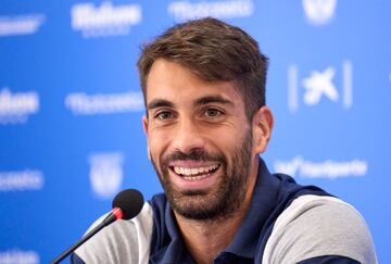 Josema, durante su presentación como jugador del Leganés el pasado jueves. 