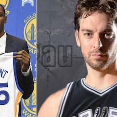 Kevin Durant se estrena con los Warriors ante Gasol y sus Spurs