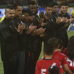 La calle de honor en la final de la Liga Águila Femenina