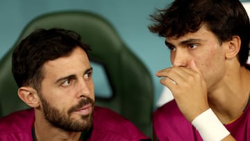 Bernardo Silva con João Félix, con la selecicón de Portugal.