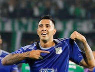 Rodrigo Contreras, figura de Millonarios ante Nacional.