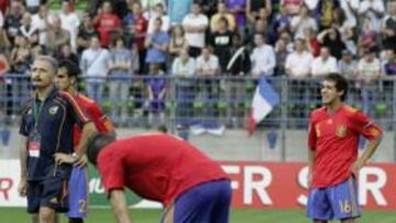 <b>LA DESOLACIÓN FINAL. </b>Ezequiel y Canales, como el resto de los jugadores de la Selección, no encontraron consuelo cuando el árbitro pitó el final del partido.