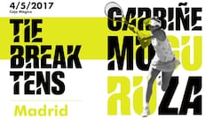 Cartel promocional del Tie Break Tens, previo al Mutua Madrid Open, donde Garbi&ntilde;e Muguruza ser&aacute; una de las participantes.