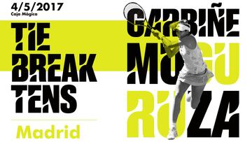 Cartel promocional del Tie Break Tens, previo al Mutua Madrid Open, donde Garbiñe Muguruza será una de las participantes.