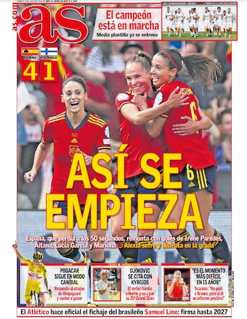 Las portadas de AS de julio