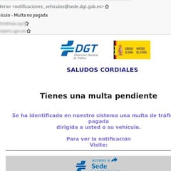 La Guardia Civil alerta de una falsa multa de la DGT