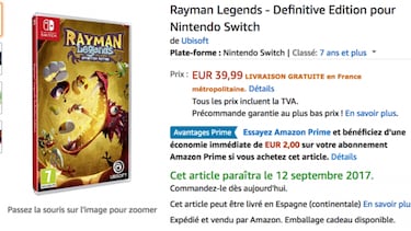 Rayman Legends apunta al mes de septiembre en Nintendo Switch