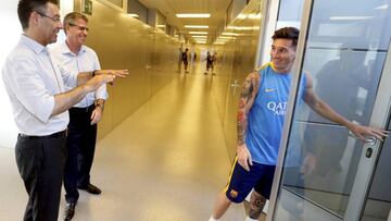 Bartomeu y Messi en una foto de archivo