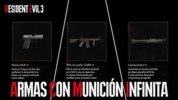 Gu&iacute;a Resident Evil 3 Remake: c&oacute;mo conseguir las armas con munici&oacute;n infinita