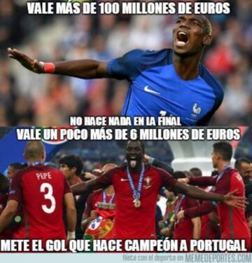 Los mejores memes de la final de la Euro entre Portugal y Francia